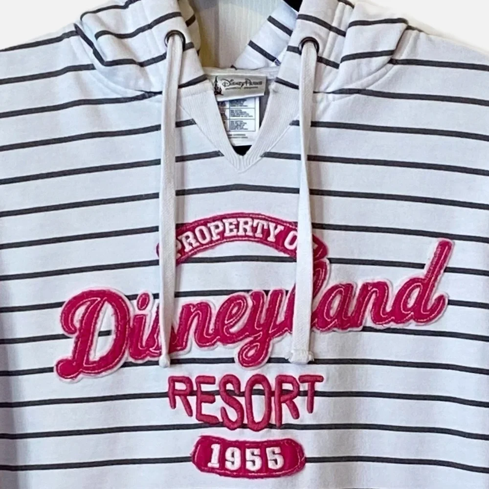 Disneyland Resort Pullover Striped Hoodie Girl’s Large